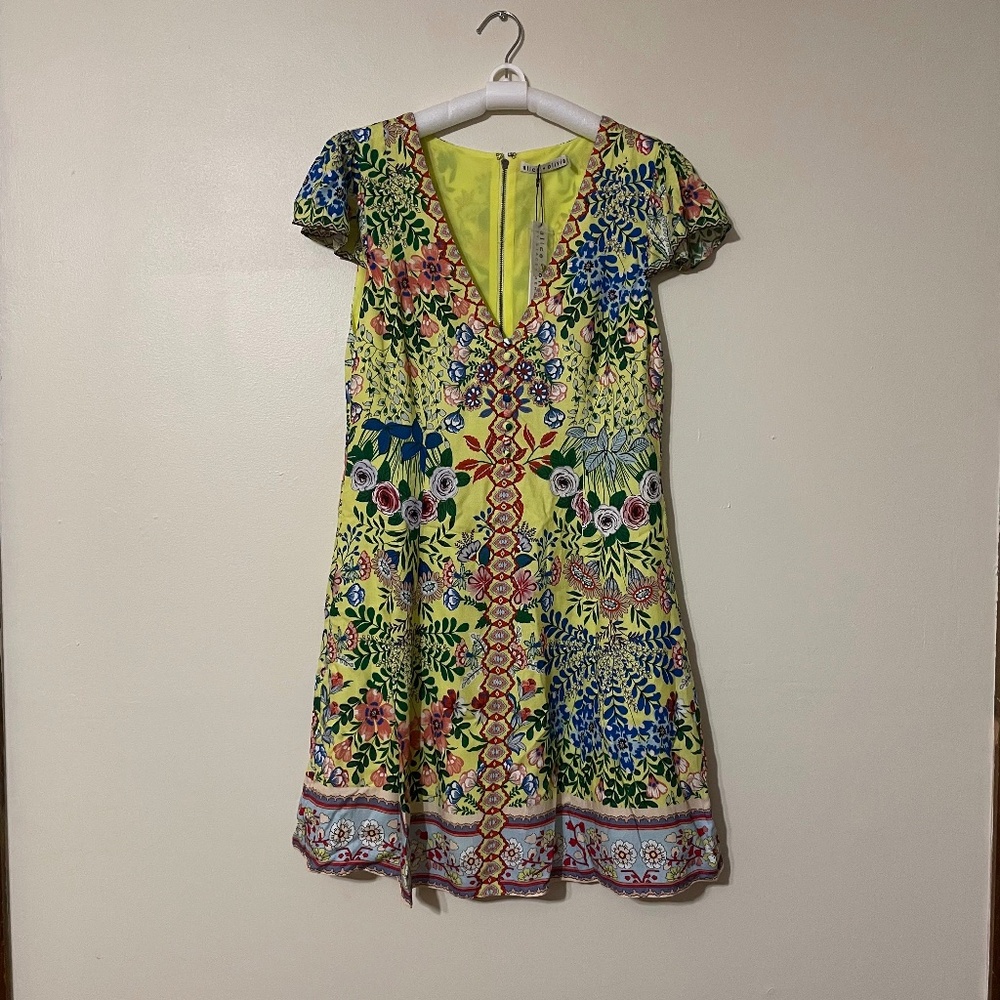 Alice + Olivia Hadley button-front flare dress: size 6